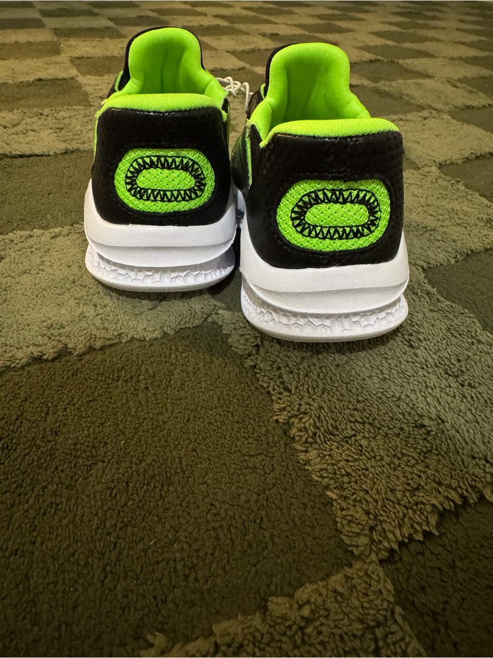 Skechers Kids' Neon Green and Black Sport Sneaker - Picture 5 of 7